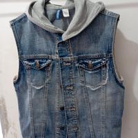 2 gilet di jeans smanicati taglia M 