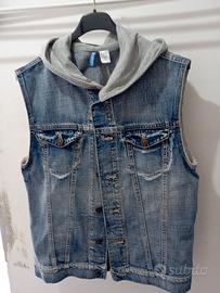 2 gilet di jeans smanicati taglia M 