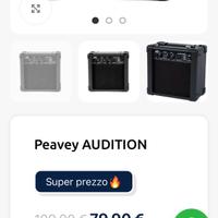 Amplificatore Chitarra elettrica Peavey Audition