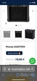 Amplificatore Chitarra elettrica Peavey Audition