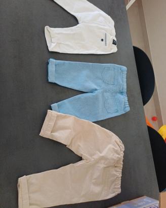 set 3 pantaloni nuovissimi 9/12 mesi