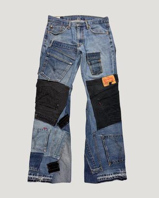 Levi’s 505 Custom Patchwork Bootcut y2k taglia M/L