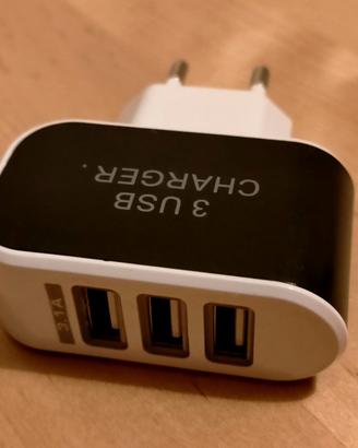 Caricabatterie USB a 3 porte