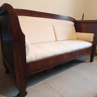 divano 3 posti, antico, legno