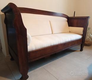 divano 3 posti, antico, legno