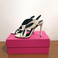 Sandali in pelle, tacco,bianco, Luciano Padovan,39