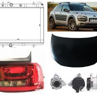 Citroen C4 Cactus paraurti cofano airbag fanale