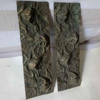 Coppia placca in rame bassorilievo decorativa