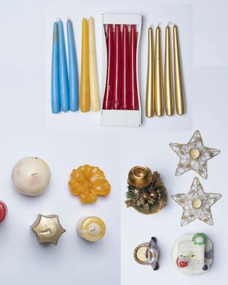 Lotto di decorazioni Portacandela e Candele