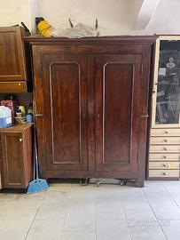 armadio in legno massello 2 ante