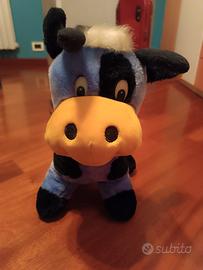 Peluche mucca viola e nera