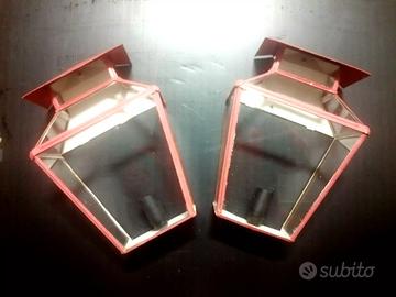 Applique da esterno anni 50/60 vetro soffiato