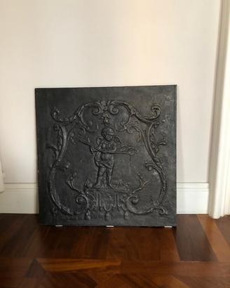 Piastra da camino francese decoro neoclassico