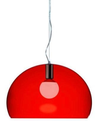 Sospensione Fly Kartell nuova colore rosso