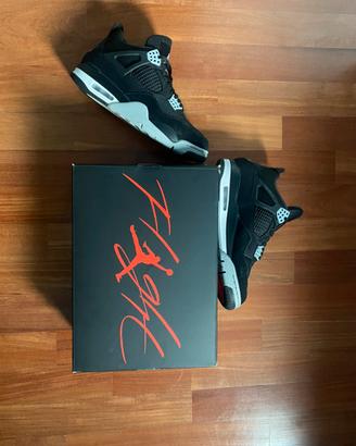 JORDAN 4 BLACK CANVAS