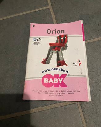Seggiolino anteriore bici Ok Baby Orion