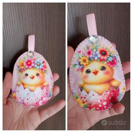 Uovo decorativo con pulcino – Decorazione Pasqua