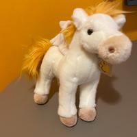 Peluche cavallo bianco con ali