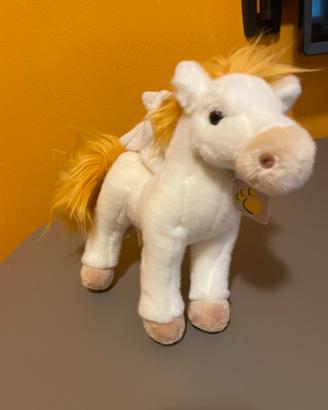 Peluche cavallo bianco con ali