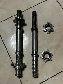 Manubri palestra acciaio inox nuovi