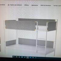 IKEA letto a castello VITVAL rete 90X200 cm