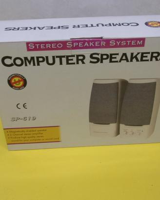 Coppia attive amplificate SP-619, stereo, ma