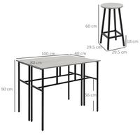 Tavolo alto con 4 sgabelli