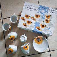 SET CAFFÈ tazzine, 12 pz con GIRASOLI - LA BAVARIA