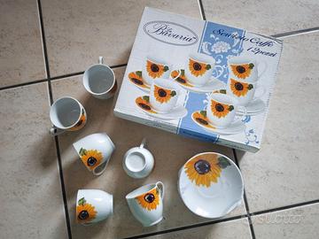 SET CAFFÈ tazzine, 12 pz con GIRASOLI - LA BAVARIA