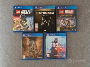 5 giochi PS4 pari al nuovo – LEGO, Star Wars, BF5