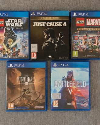 5 giochi PS4 pari al nuovo – LEGO, Star Wars, BF5