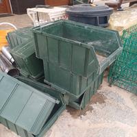 cassette in plastica verde in politelene