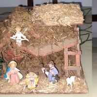 Capannuccia illuminata e alberello natale