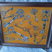 Quadro pittura e decoupage soggetto chiavi