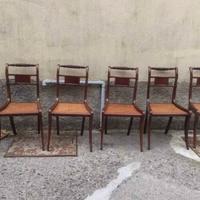 6 sedie con paglia di Vienna