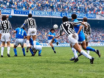 fotografia Maradona Napoli Juventus 3 novembre 85