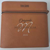 Scatola portasigari da viaggio  per Toscano -pelle