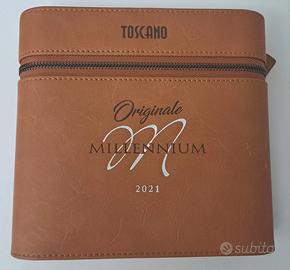 Scatola portasigari da viaggio  per Toscano -pelle