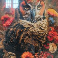 gufo realizzato a mano