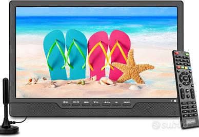 TV portatile 14 pollici LED con antenna e batteria