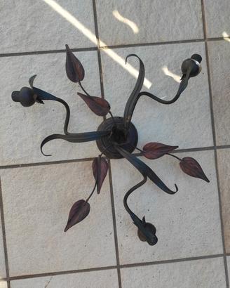lampadario ferro battuto 