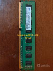ram 4gb ddr 3 10600 per pc desktop