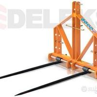 Forche balle fieno per trattore, portata 700kg