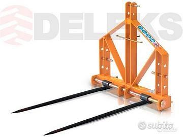 Forche balle fieno per trattore, portata 700kg