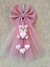 Fiocco nascita tulle 
