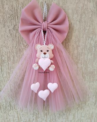 Fiocco nascita tulle 