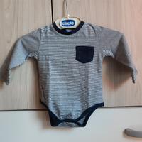 Body rigato maniche lunghe neonato Idexé 6 mesi