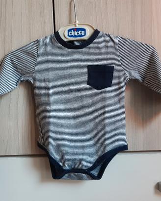 Body rigato maniche lunghe neonato Idexé 6 mesi