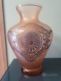 Vaso Grande Vintage Vetro Smerigliato anni '70