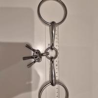 Imboccatura filetto snodato con giochi 14 cm